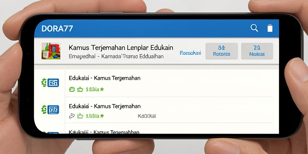 Antarmuka aplikasi DORA77 yang ramah pengguna dan fungsional.
