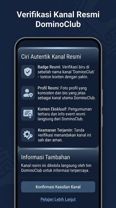 Tampilan kanal resmi dominoclub